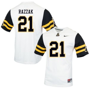 Men Dysaun Razzak White Appalachian State University #21 Jersey 761527-271