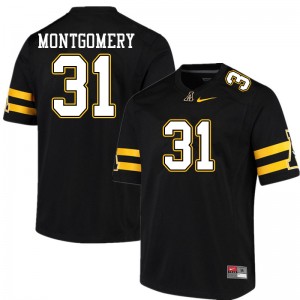 Men Gabe Montgomery Black Appalachian State University #31 Jersey 973292-220