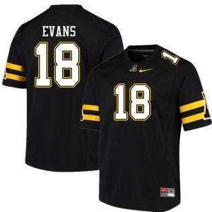 Men Mike Evans Black Appalachian State Mountaineers #18 Jersey 714878-967