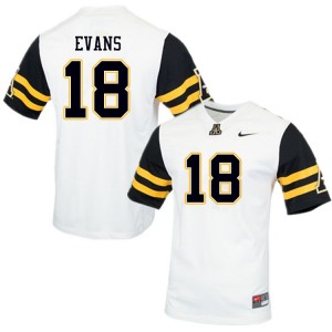 Men Mike Evans White Appalachian State University #18 Jersey 372287-915