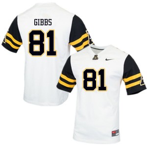 Men Miller Gibbs White Appalachian State #81 Jersey 262514-115