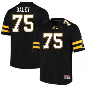Men Damion Daley Black Appalachian State Mountaineers #75 Jersey 199695-735