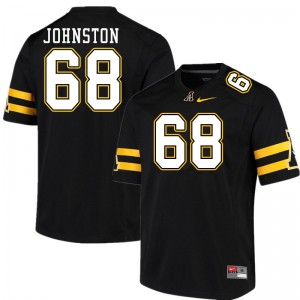 Men Greg Johnston Black Appalachian State University #68 Jersey 560551-369