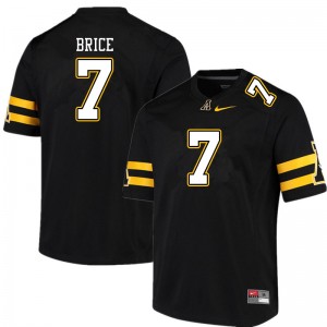 Men Chase Brice Black Appalachian State Mountaineers #7 Jersey 367947-327