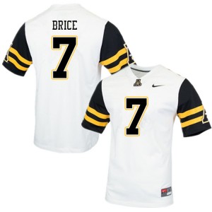 Men Chase Brice White Appalachian State University #7 Jersey 262788-712
