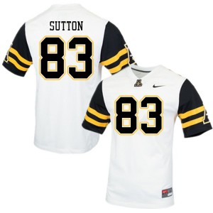 Men Coen Sutton White Appalachian State #83 Jersey 106816-145