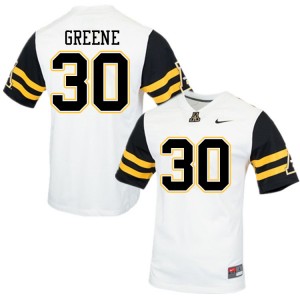 Men Carter Greene White Appalachian State Mountaineers #30 Jersey 333760-888
