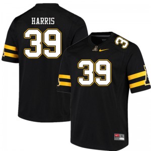 Men Tony Harris Black Appalachian State Mountaineers #39 Jersey 429428-632