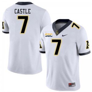 Men Anderson Castle White Appalachian State #7 Jersey 129957-735