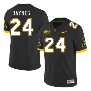Men Cahari Haynes Black Appalachian State #24 Jersey 866138-635