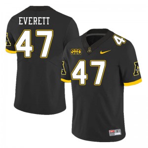 Men Carter Everett Black Appalachian State #47 Jersey 131915-542