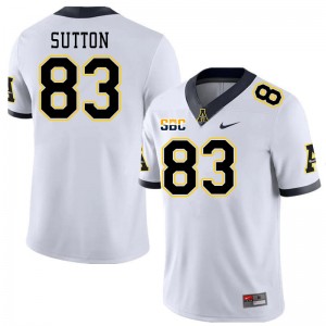 Men Coen Sutton White Appalachian State University #83 Jersey 753285-239
