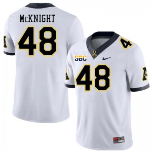 Men Deshawn McKnight White Appalachian State University #48 Jersey 128131-495