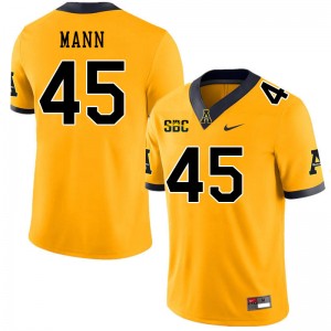 Men Jake Mann Gold Appalachian State University #45 Jersey 457300-407