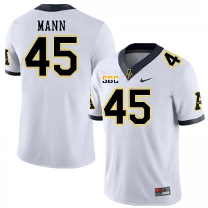 Men Jake Mann White Appalachian State Mountaineers #45 Jersey 181488-614