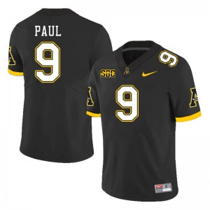 Men Jarrett Paul Black Appalachian State #9 Jersey 237893-364
