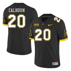 Men Jaylon Calhoun Black Appalachian State University #20 Jersey 615829-768