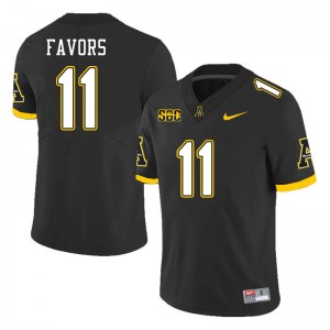 Men Jordan Favors Black Appalachian State #11 Jersey 838283-971