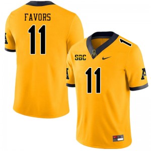 Men Jordan Favors Gold Appalachian State #11 Jersey 552774-504