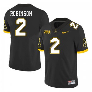Men Kaedin Robinson Black Appalachian State #2 Jersey 416464-100
