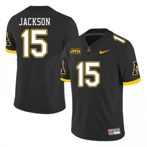 Men Makai Jackson Black Appalachian State University #15 Jersey 790343-796