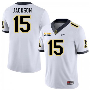 Men Makai Jackson White Appalachian State #15 Jersey 235816-781