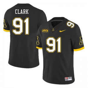 Men Markus Clark Black Appalachian State University #91 Jersey 207049-375