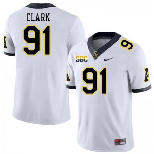 Men Markus Clark White Appalachian State Mountaineers #91 Jersey 323227-706