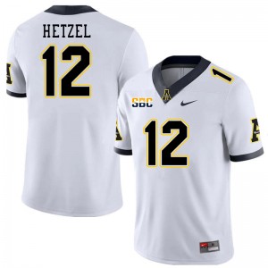 Men Michael Hetzel White Appalachian State University #12 Jersey 104412-793