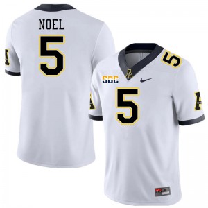 Men Nate Noel White Appalachian State University #5 Jersey 411379-455