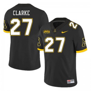 Men Ronald Clarke Black Appalachian State #27 Jersey 517234-188