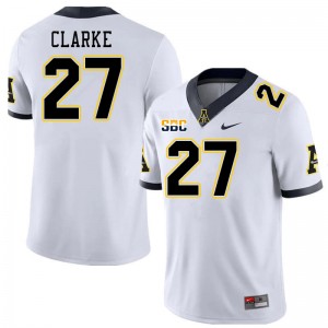 Men Ronald Clarke White Appalachian State University #27 Jersey 782646-751