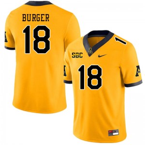 Men Ryan Burger Gold Appalachian State #18 Jersey 634777-205