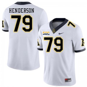 Men Sammy Henderson White Appalachian State Mountaineers #79 Jersey 816851-179