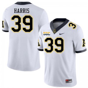 Men Tony Harris White Appalachian State Mountaineers #39 Jersey 675872-623