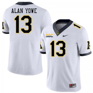 Men Trenton Alan Yowe White Appalachian State Mountaineers #13 Jersey 561291-277