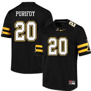Men A'Darius Purifoy Black Appalachian State University #20 Jersey 966502-293