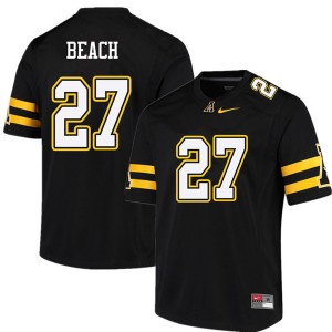 Men A.J. Beach Black Appalachian State Mountaineers #27 Jersey 132951-768