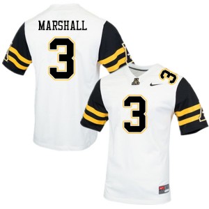 Men Ahmani Marshall White Appalachian State #3 Jersey 227850-933
