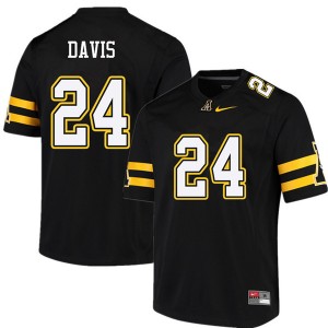 Men Akeem Davis Black Appalachian State University #24 Jersey 116636-883