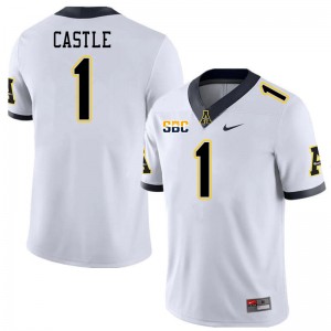 Men Anderson Castle White Appalachian State #1 Jersey 100732-876