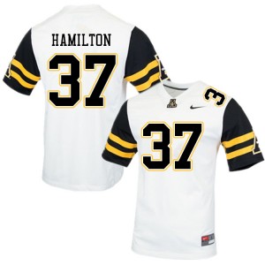 Men Andre Hamilton White Appalachian State Mountaineers #37 Jersey 169450-600