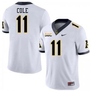 Men Avarion Cole White Appalachian State Mountaineers #11 Jersey 256744-243