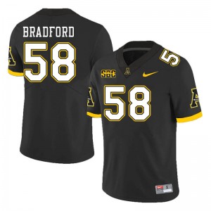 Men Blake Bradford Black Appalachian State University #58 Jersey 943937-308