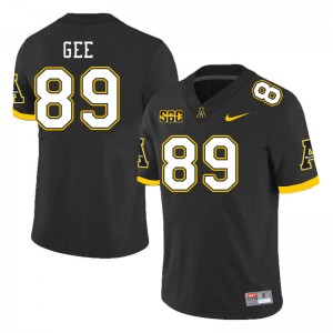 Men Bryce Gee Black Appalachian State Mountaineers #89 Jersey 691435-147