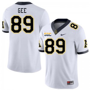 Men Bryce Gee White Appalachian State #89 Jersey 332044-348