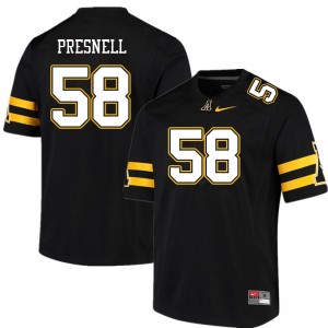 Men Chase Presnell Black Appalachian State University #58 Jersey 514949-755