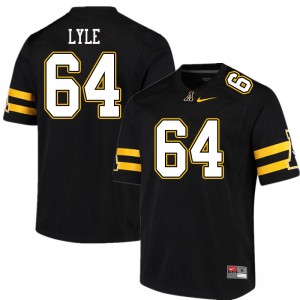 Men Chris Lyle Black Appalachian State #64 Jersey 530312-689