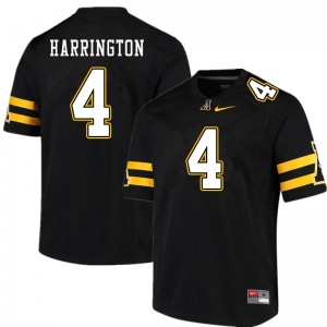 Men Daetrich Harrington Black Appalachian State #4 Jersey 385160-812