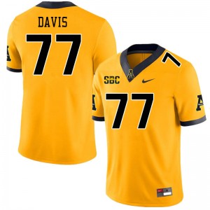 Men Daniel Davis Gold Appalachian State University #77 Jersey 899578-864